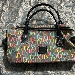 Dooney & Bourke Multicolor Satchel with Black Accents
